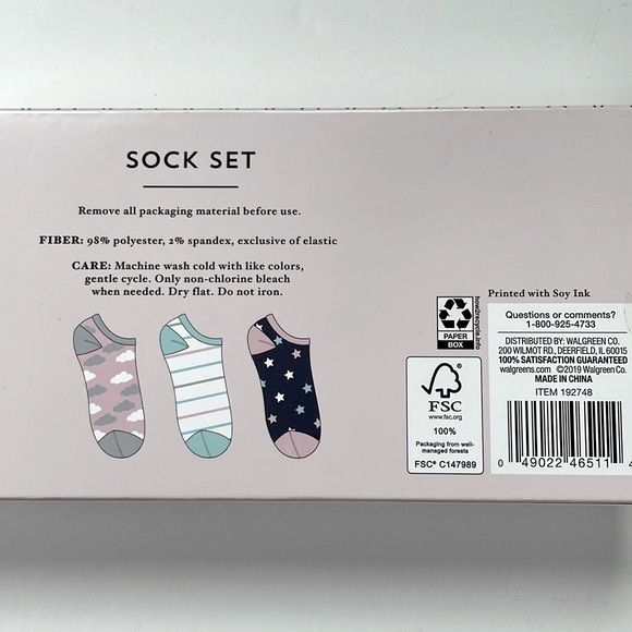 Modern Expressions Sock Set, 3 pairs, New in sealed box, shoe size 4-10 - Picture 3 of 6